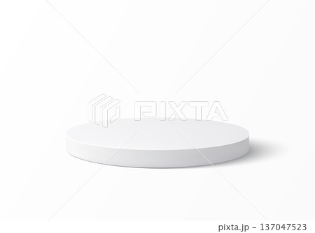 White round podium on light background White round podium on light background 137047523