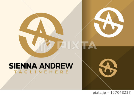 Letter Sa or As Logo Logos Design Element Stock Vector Illustration 137048237