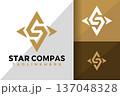 Letter S Star Compas Logo Logos Design Element Stock Vector Illustration 137048328