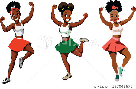 female figure of brazilian girl dancing- 137048679