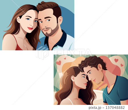 Young couple in love sharing romantic moments 137048882