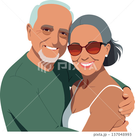 Happy senior couple embracing, showing love and tenderness 137048993