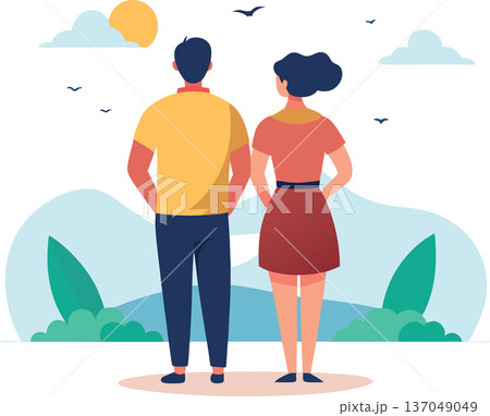 Young couple enjoying romantic getaway on tropical beach vacation- Young couple enjoying romantic getaway on tropical beach vacation- 137049049