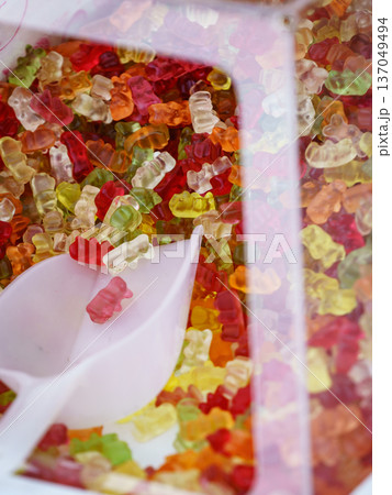 Jelly sweets, colorful chewing candies Jelly sweets, colorful chewing candies 137049494
