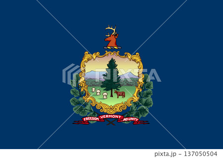 Vermont state flag 3-2 ratio. Part of The United States of America. Clean design for print, web, or educational use. Vector illustration. Vermont state flag 3-2 ratio. Part of The United States of America. Clean design for print, web, or educational use. Vector illustration. 137050504