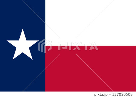 Texas state flag 3-2 ratio. Part of The United States of America. Clean design for print, web, or educational use. Vector illustration. Texas state flag 3-2 ratio. Part of The United States of America. Clean design for print, web, or educational use. Vector illustration. 137050509