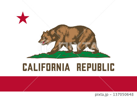 California state flag 3-2 ratio. Part of The United States of America. Clean design for print, web, or educational use. Vector illustration. California state flag 3-2 ratio. Part of The United States of America. Clean design for print, web, or educational use. Vector illustration. 137050648