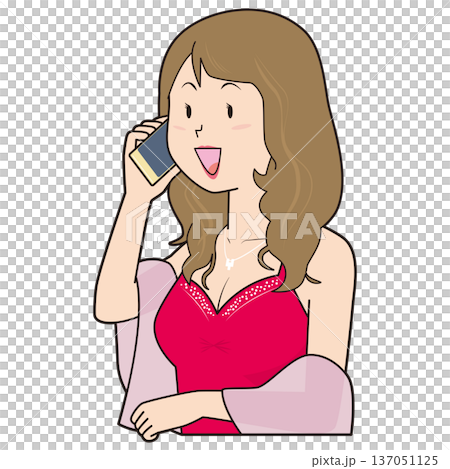 女主人正在打電話 137051125