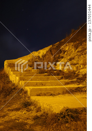 night and stairs 137051444