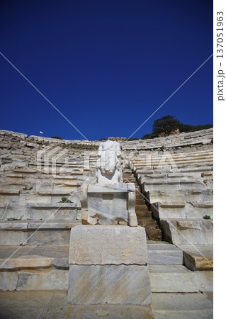 Ancient Ruins in the ancient city of Knidos. Landscape with ancient ruins. Mugla / Datca / Turkey Ancient Ruins in the ancient city of Knidos. Landscape with ancient ruins. Mugla / Datca / Turkey 137051963