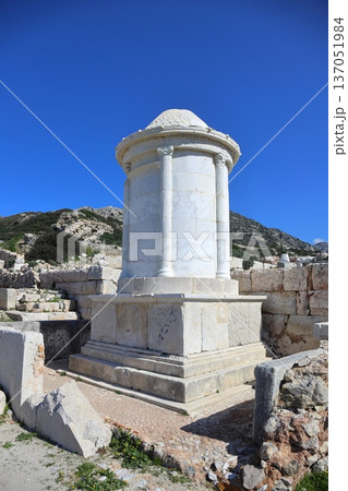 Ancient Ruins in the ancient city of Knidos. Landscape with ancient ruins. Mugla / Datca / Turkey Ancient Ruins in the ancient city of Knidos. Landscape with ancient ruins. Mugla / Datca / Turkey 137051984