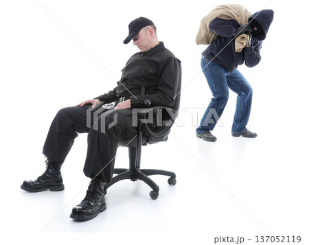 Guard and burglar Guard and burglar 137052119
