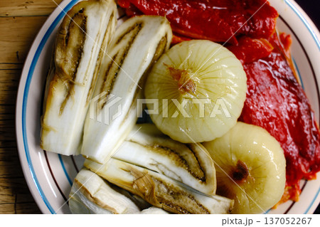 Traditional Catalan Escalivada Roasted Vegetables 137052267