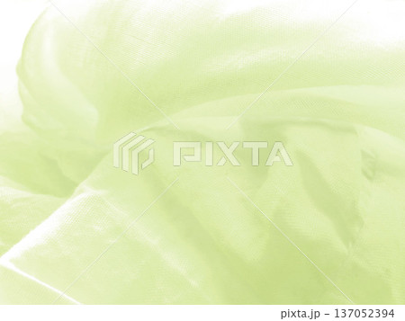 背景素材 透明感のある淡い黄緑色のコットン 横 他色有り 背景素材 透明感のある淡い黄緑色のコットン 横 他色有り 137052394