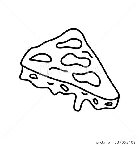 quesadillas outline illustration 137053408