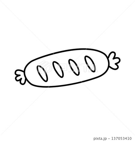 sausage outline food sausage outline food 137053410