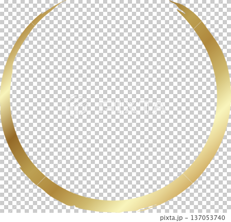 Gold brush. Hand draw circle Gold brush. Hand draw circle 137053740