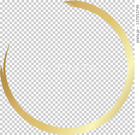 Gold brush. Hand draw circle Gold brush. Hand draw circle 137053746