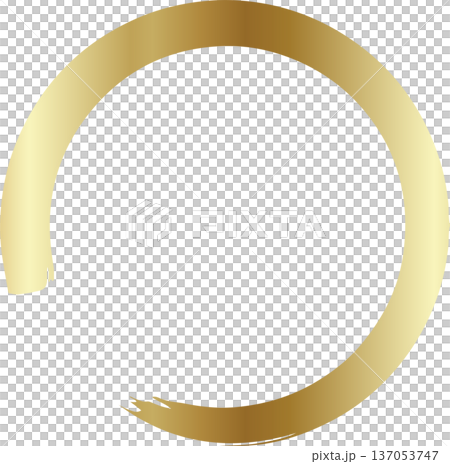Gold brush. Hand draw circle Gold brush. Hand draw circle 137053747