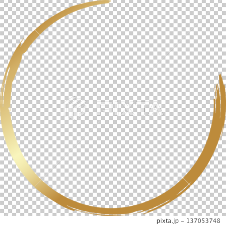 Gold brush. Hand draw circle Gold brush. Hand draw circle 137053748