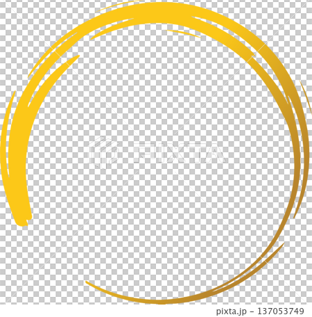Gold brush. Hand draw circle Gold brush. Hand draw circle 137053749