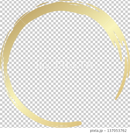 Gold brush. Hand draw circle Gold brush. Hand draw circle 137053762