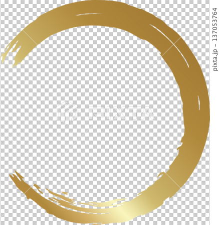 Gold brush. Hand draw circle Gold brush. Hand draw circle 137053764