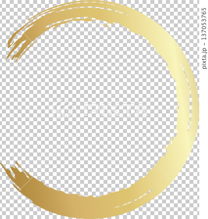 Gold brush. Hand draw circle Gold brush. Hand draw circle 137053765