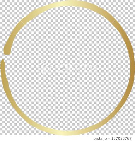 Gold brush. Hand draw circle Gold brush. Hand draw circle 137053767