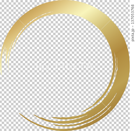 Gold brush. Hand draw circle Gold brush. Hand draw circle 137053768