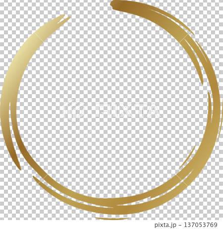 Gold brush. Hand draw circle Gold brush. Hand draw circle 137053769
