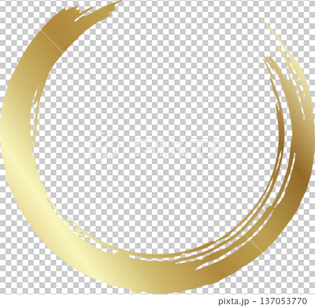 Gold brush. Hand draw circle Gold brush. Hand draw circle 137053770