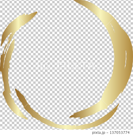 Gold brush. Hand draw circle Gold brush. Hand draw circle 137053774