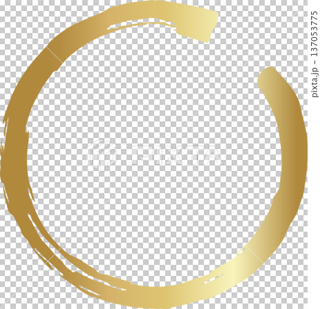 Gold brush. Hand draw circle 137053775