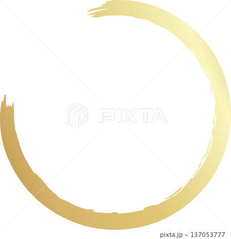 Gold brush. Hand draw circle 137053777