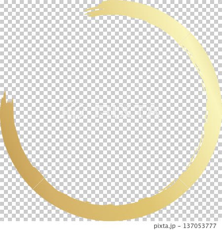 Gold brush. Hand draw circle 137053777