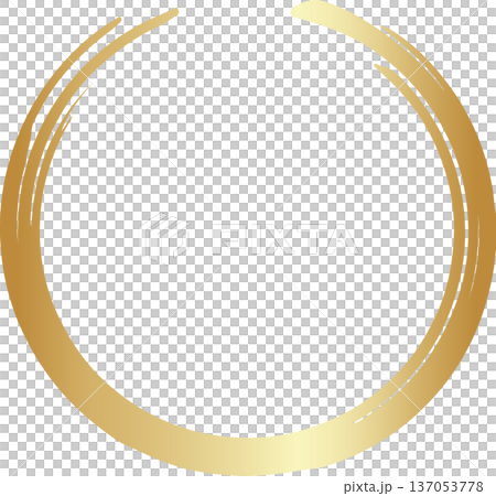 Gold brush. Hand draw circle Gold brush. Hand draw circle 137053778