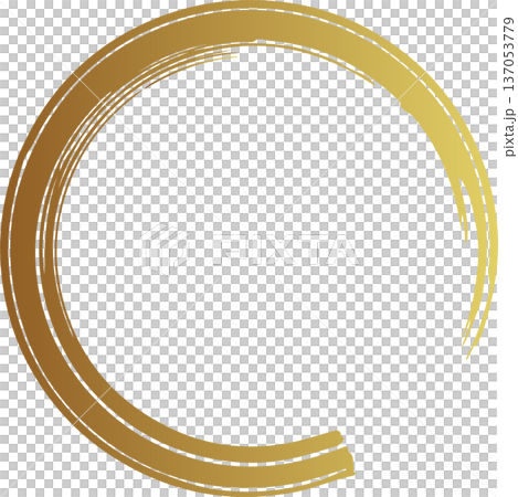 Gold brush. Hand draw circle 137053779