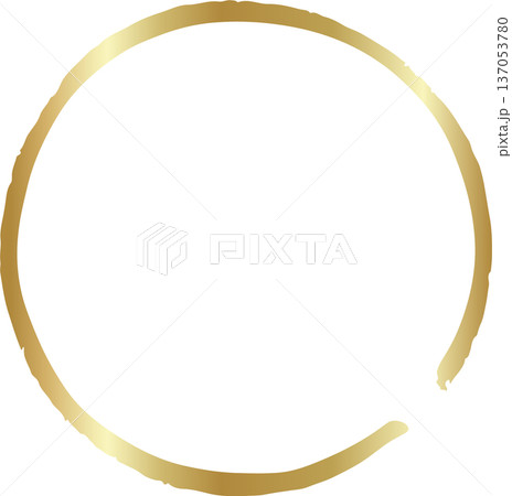 Gold brush. Hand draw circle 137053780