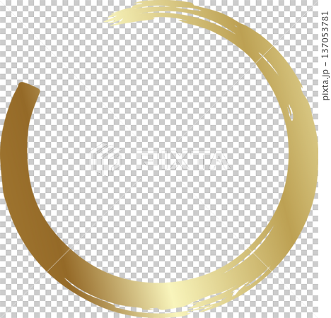 Gold brush. Hand draw circle 137053781