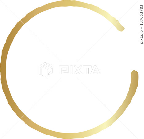 Gold brush. Hand draw circle 137053783