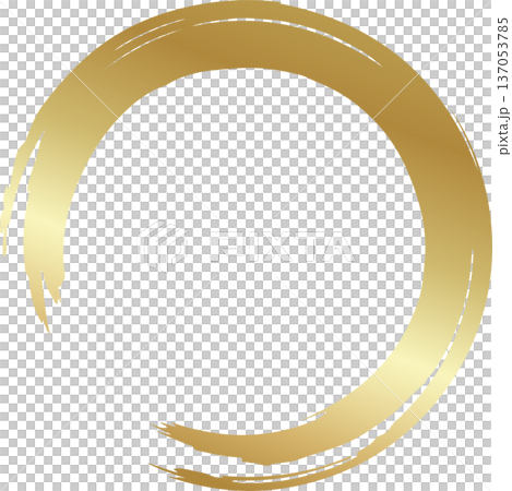 Gold brush. Hand draw circle Gold brush. Hand draw circle 137053785