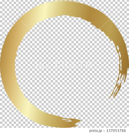 Gold brush. Hand draw circle Gold brush. Hand draw circle 137053788