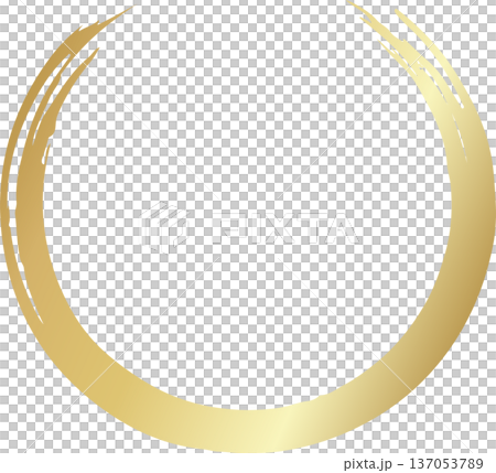 Gold brush. Hand draw circle Gold brush. Hand draw circle 137053789