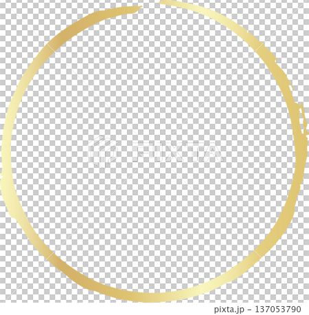 Gold brush. Hand draw circle Gold brush. Hand draw circle 137053790