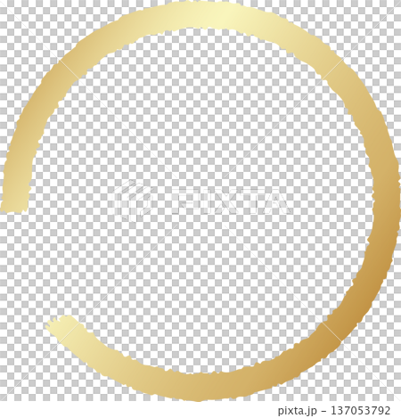 Gold brush. Hand draw circle Gold brush. Hand draw circle 137053792