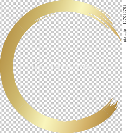 Gold brush. Hand draw circle Gold brush. Hand draw circle 137053795