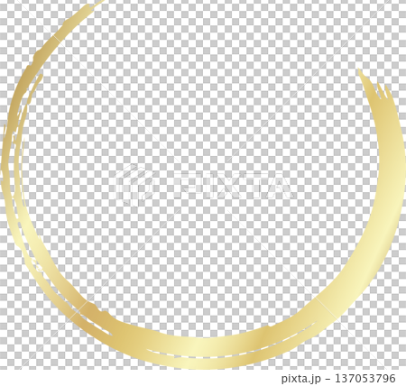 Gold brush. Hand draw circle Gold brush. Hand draw circle 137053796