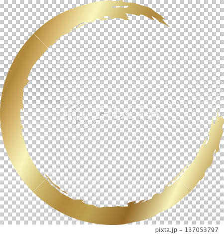 Gold brush. Hand draw circle Gold brush. Hand draw circle 137053797