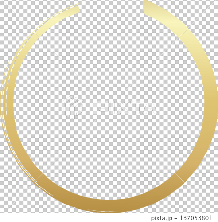 Gold brush. Hand draw circle Gold brush. Hand draw circle 137053801